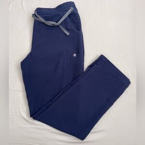 Figs Women’s Yola Straight leg scrub medical pants navy blue